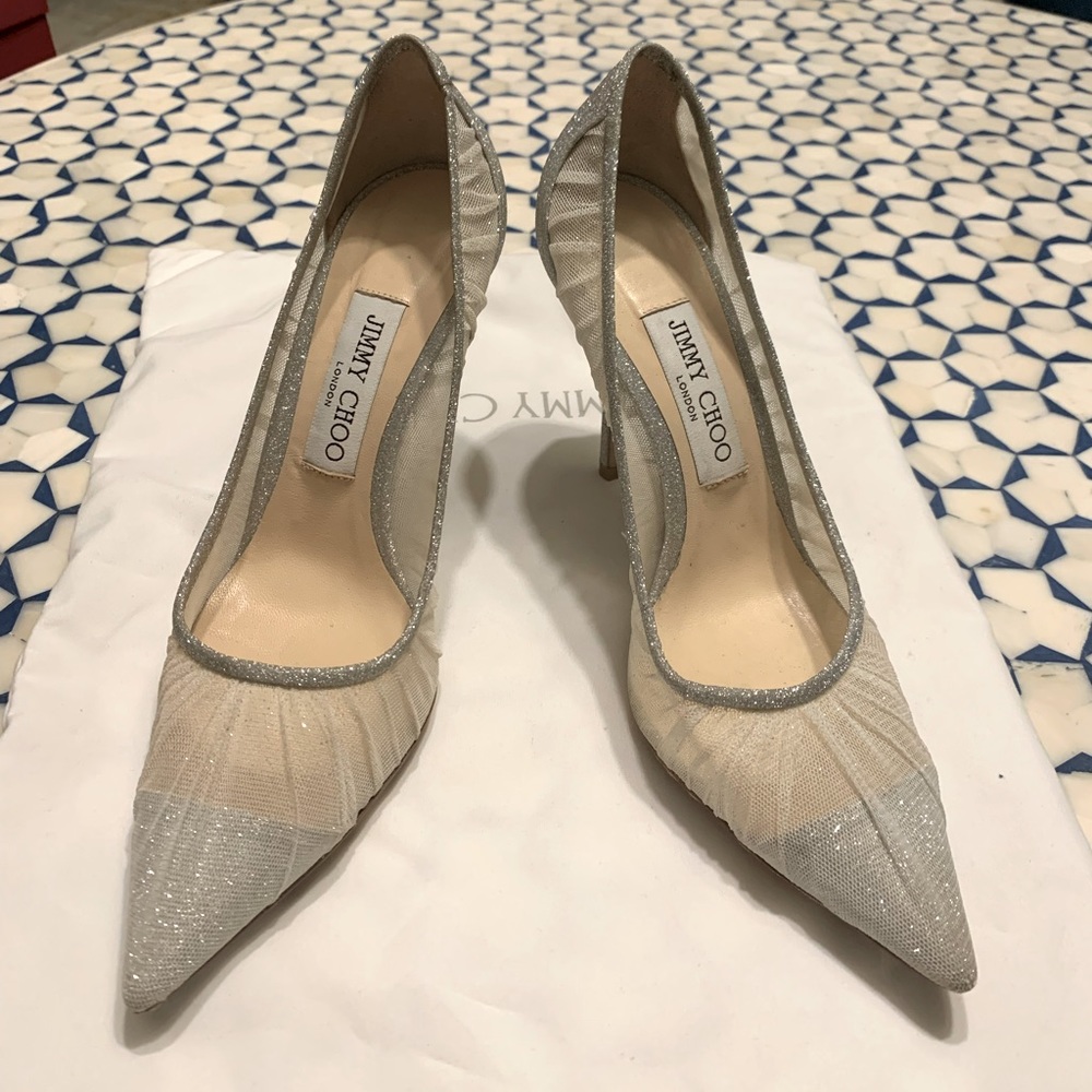 Jimmy Choo Love 85 glitter pumps